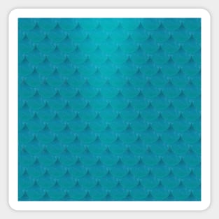 Mermaid Scale Aqua Blue Sea Ocean Pattern Sticker